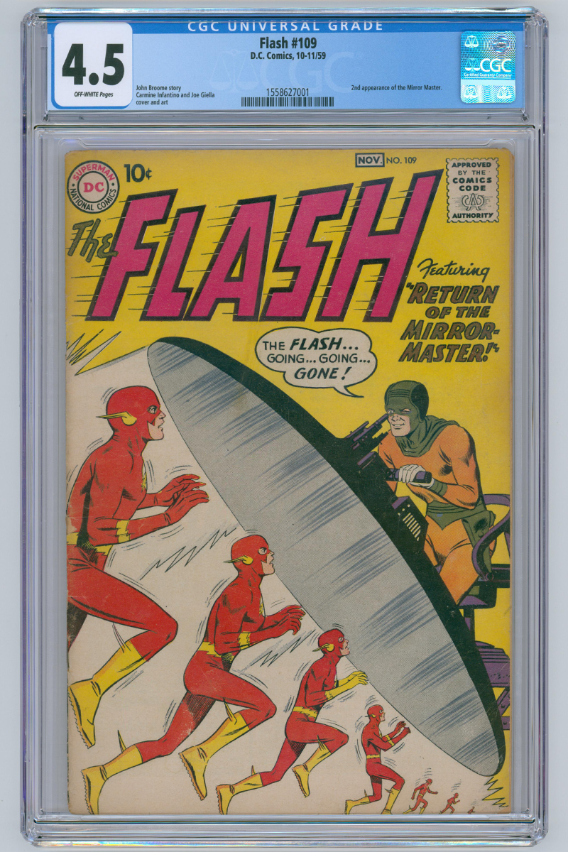 Flash Vol 1. 109 - 2nd App. Mirror Master - 1959 CGC 4.5