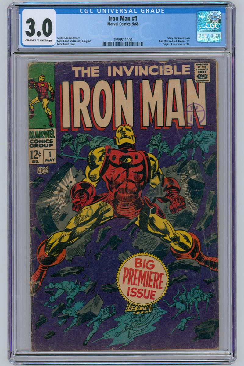 Iron Man Vol 1. 001 - Origin of Iron Man Retold - 1968 CGC 3.0