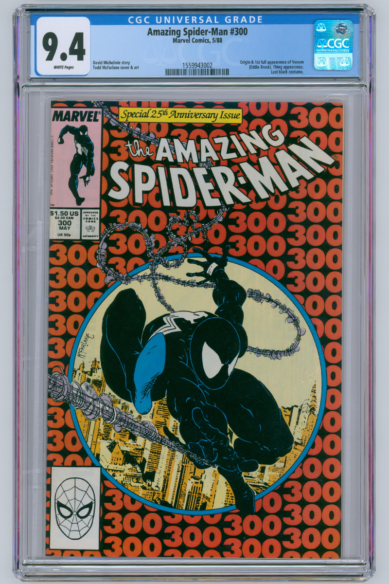 Amazing Spider-Man Vol 1. 300 - 1st Full App. Venom - 1988 CGC 9.4 WHITE Pages