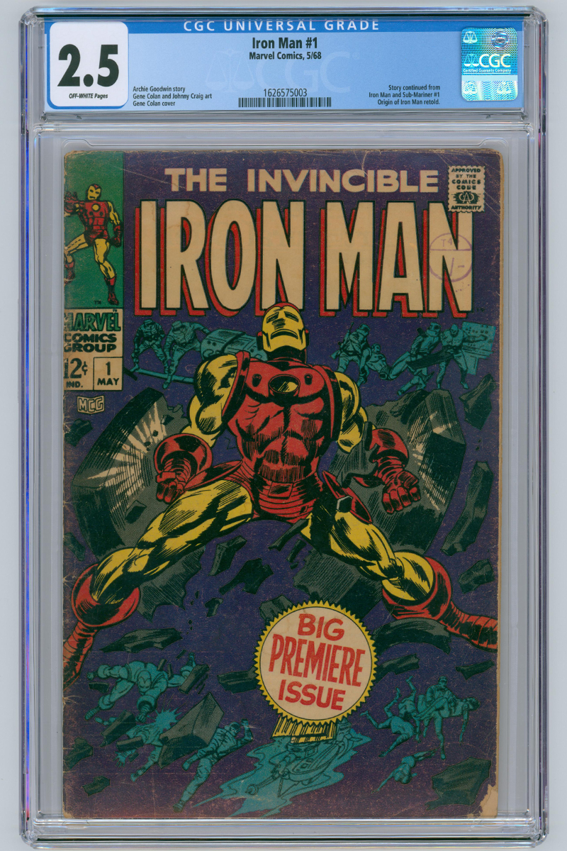 Iron Man Vol 1. 001 - Origin of Iron Man Retold - 1968 CGC 2.5