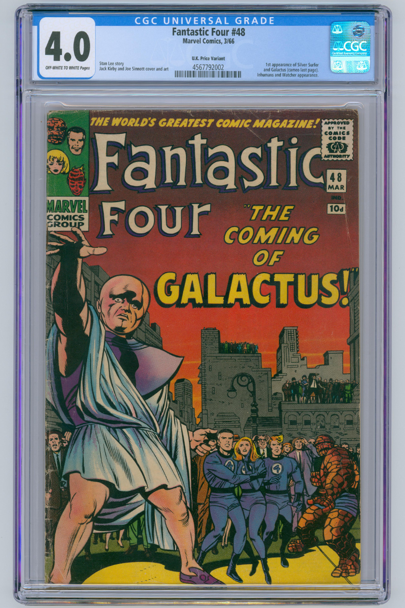 Fantastic Four 048 - 1st App. Silver Surfer & 1st Cameo App. Galactus - 1966 CGC 4.0