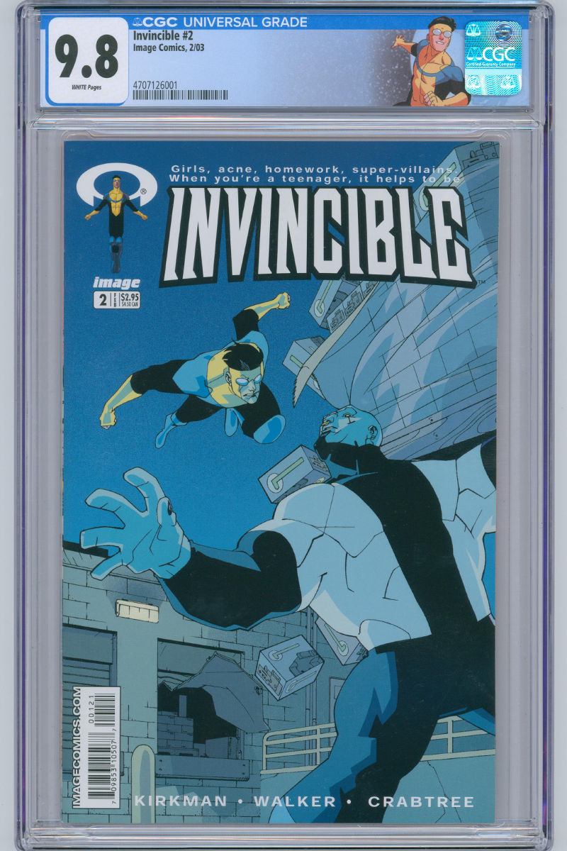 Invincible 002 - 1st App. Atom Eve, Robot & Rex Splode - 2003 CGC 9.8