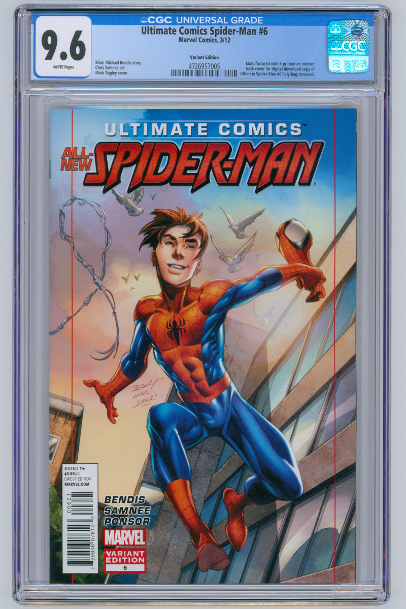 Ultimate Comics Spider-Man 06 - 1:50 Mark Bagley Variant - 2012 CGC 9.6