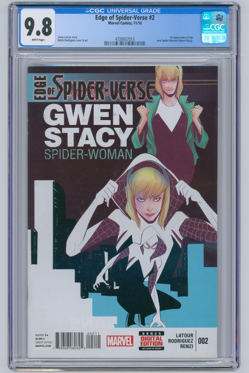 Edge Of Spider-Verse 2 - 1st App. Spider Gwen - 2014 CGC 9.8