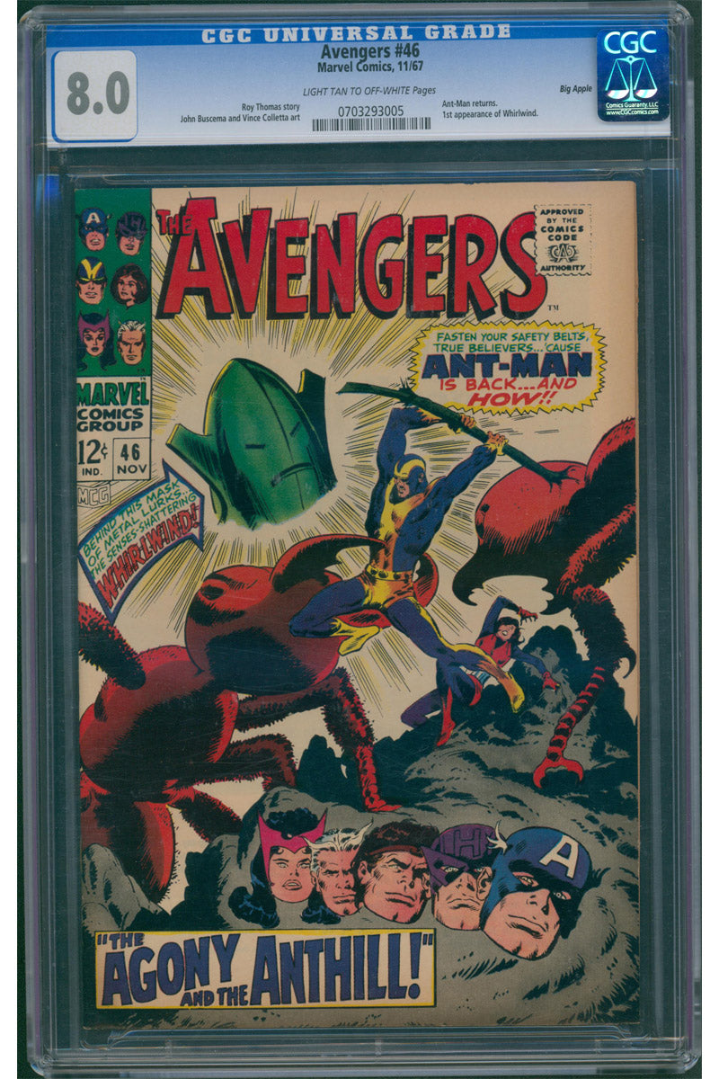 Avengers 046 - Big Apple Pedigree - 1967 CGC 8.0