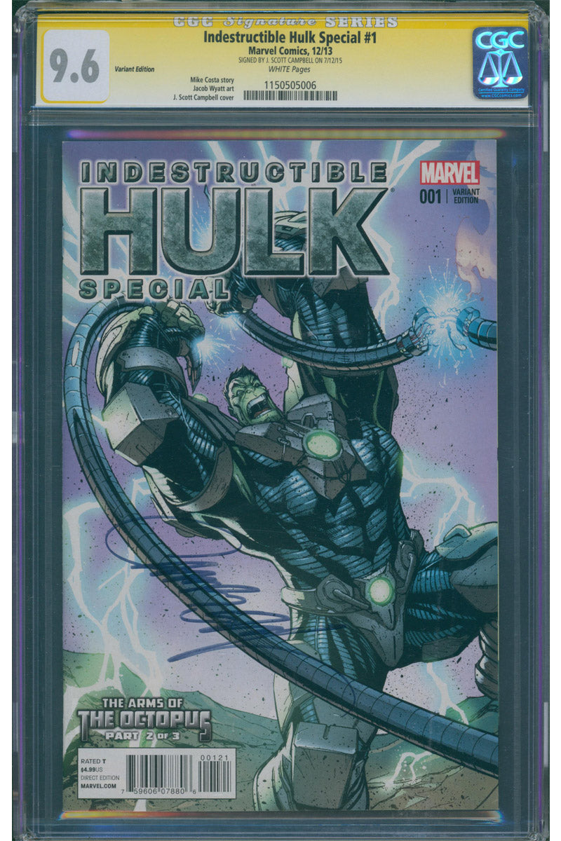 Indestructible Hulk Special 01 - J Scott Campbell signed variant - 2013 CGC 9.6