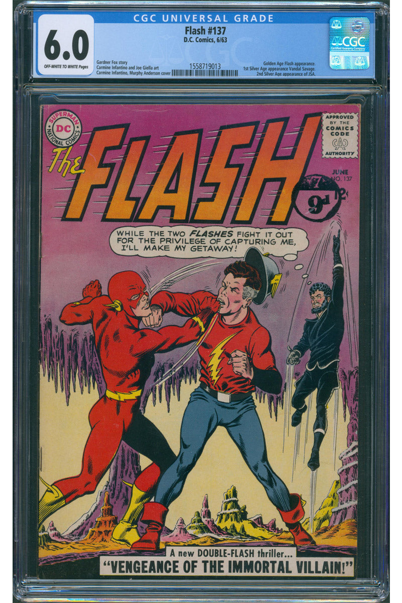 Flash Vol 1. 137 - 1st SA App. Vandal Savage - 1963 CGC 6.0