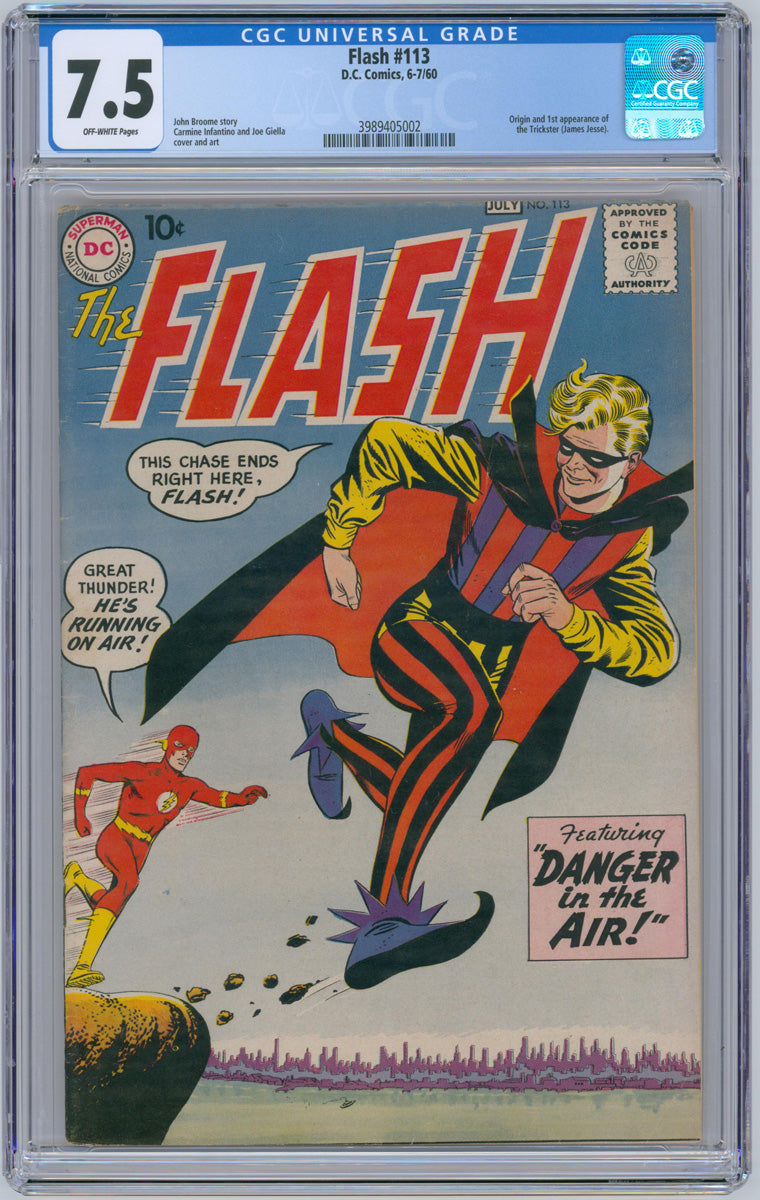 Flash Vol 1. 113 - 1st App. Trickster - 1960 CGC 7.5