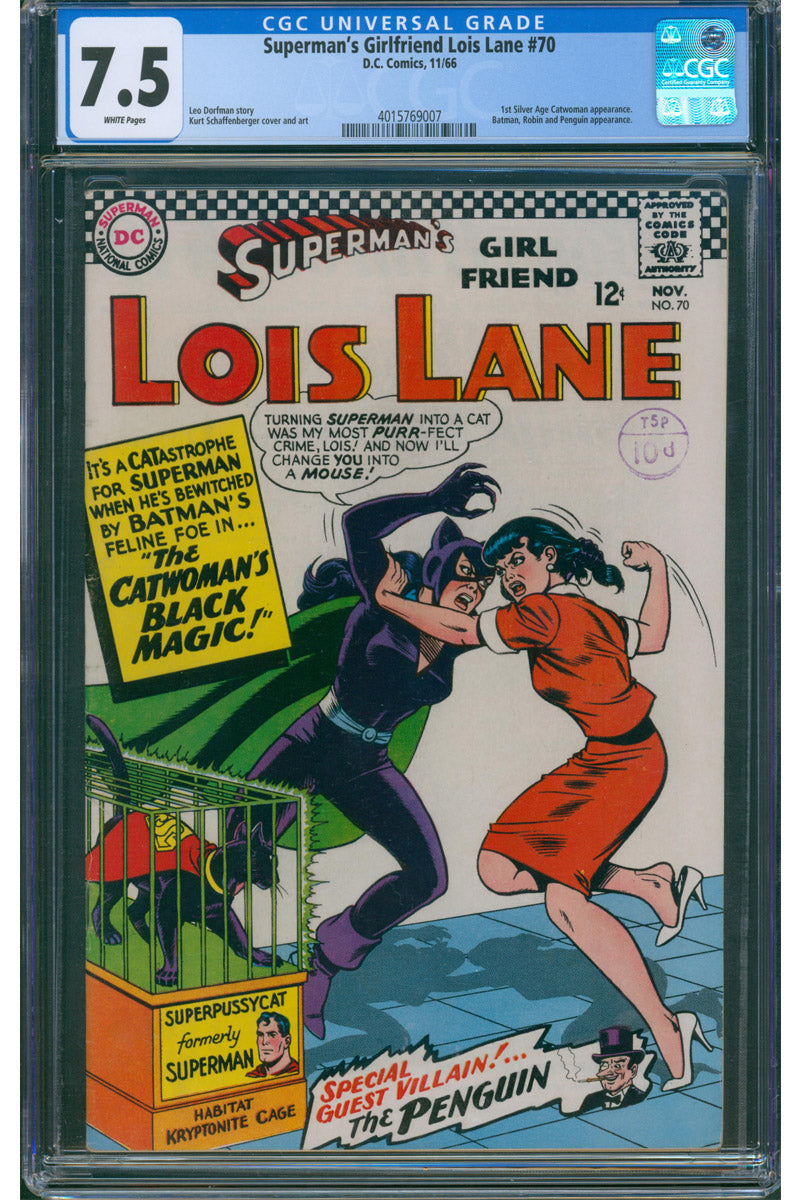 Superman's Girlfriend Lois Lane 070 - 1st SA Catwoman - 1966 CGC 7.5