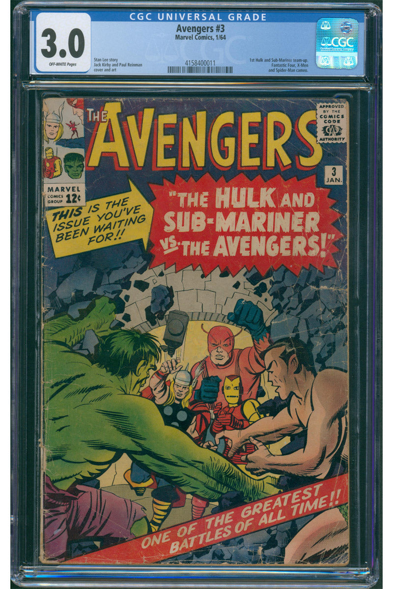 Avengers 003 1964 CGC 3.0