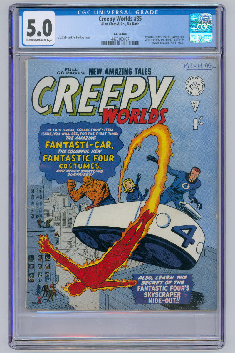 Creepy Worlds 35 - British Edition - 1964 CGC 5.0