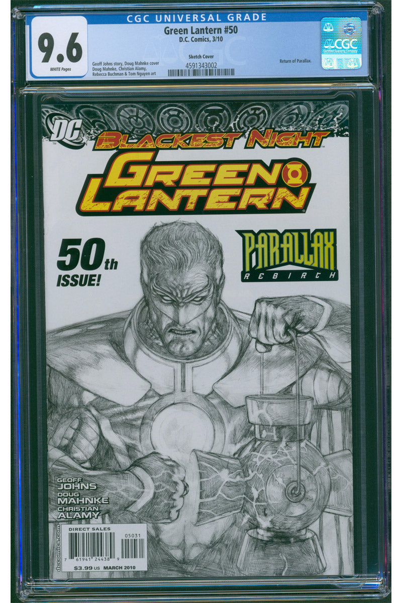 Green Lantern Vol 4. 050 - Sketch variant - 2010 CGC 9.6