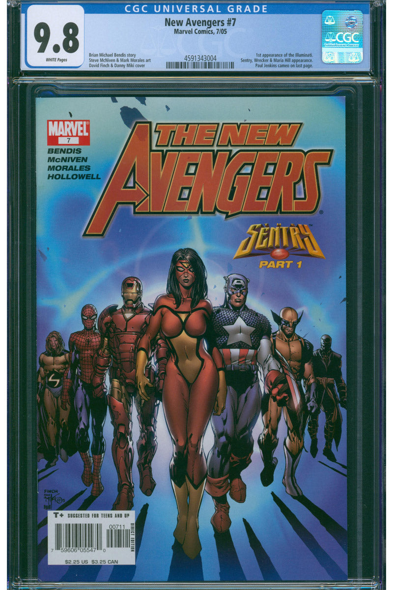 New Avengers 007 - 1st App Illuminati - 2005 CGC 9.8