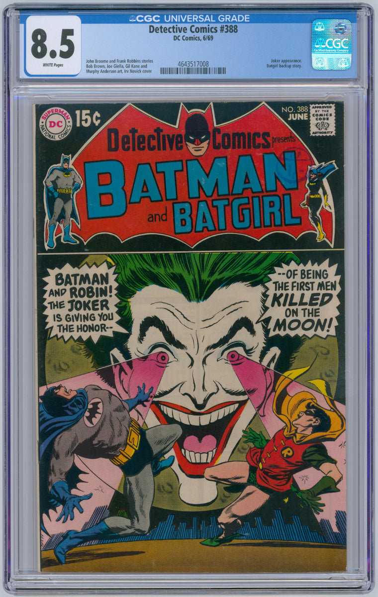 Detective Comics 0388 - 1969 CGC 8.5 WHITE pages
