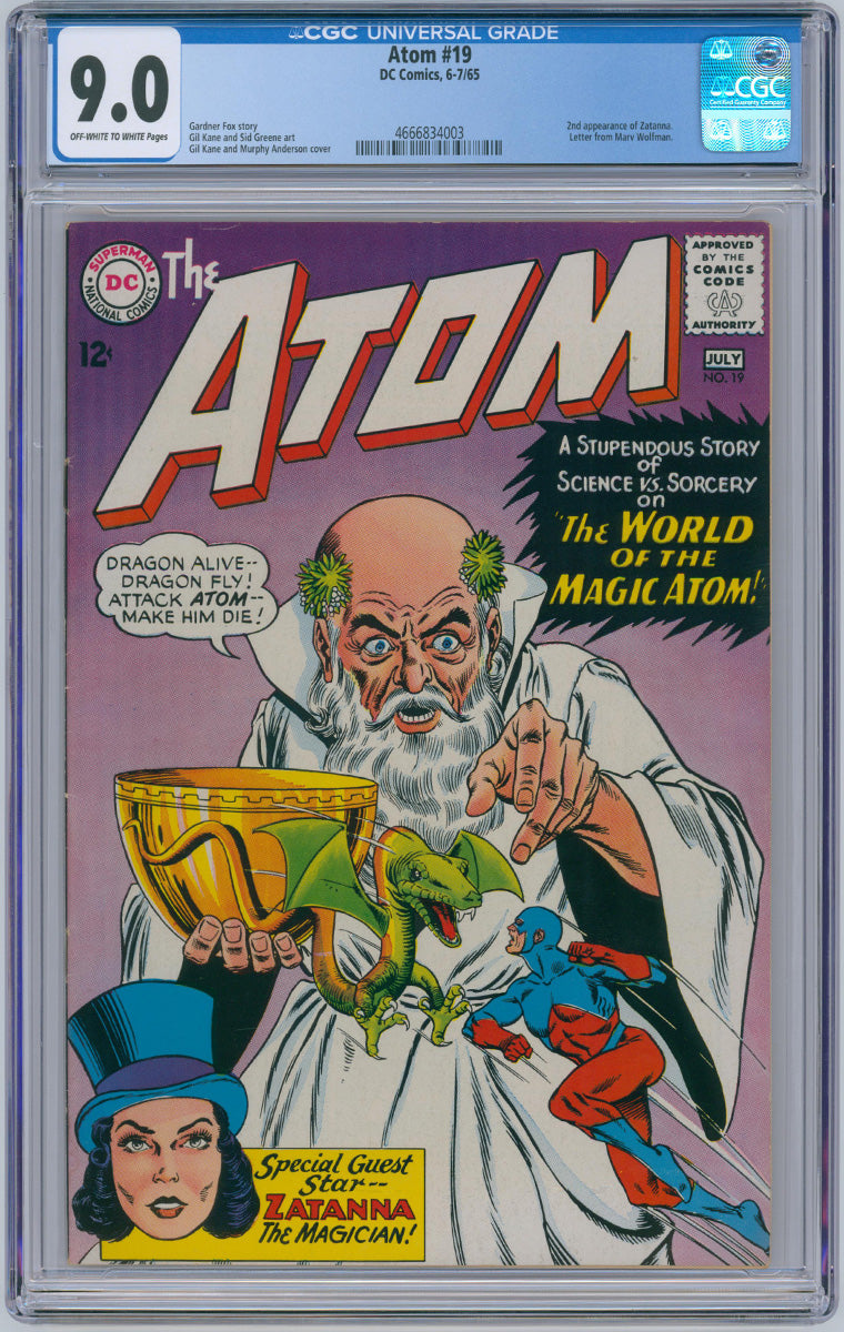 Atom 019 - 2nd App Zatanna - 1965 CGC 9.0