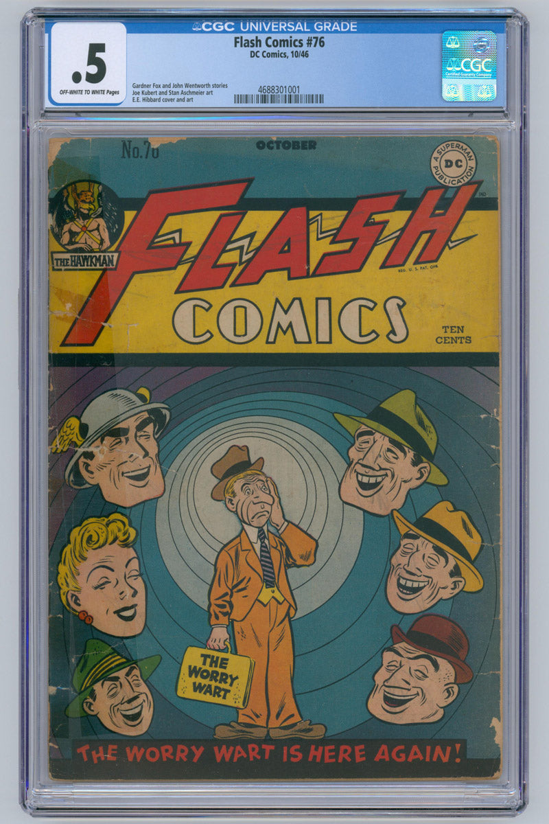 Flash Comics 076 - 1946 CGC 0.5 Back Cover Missing
