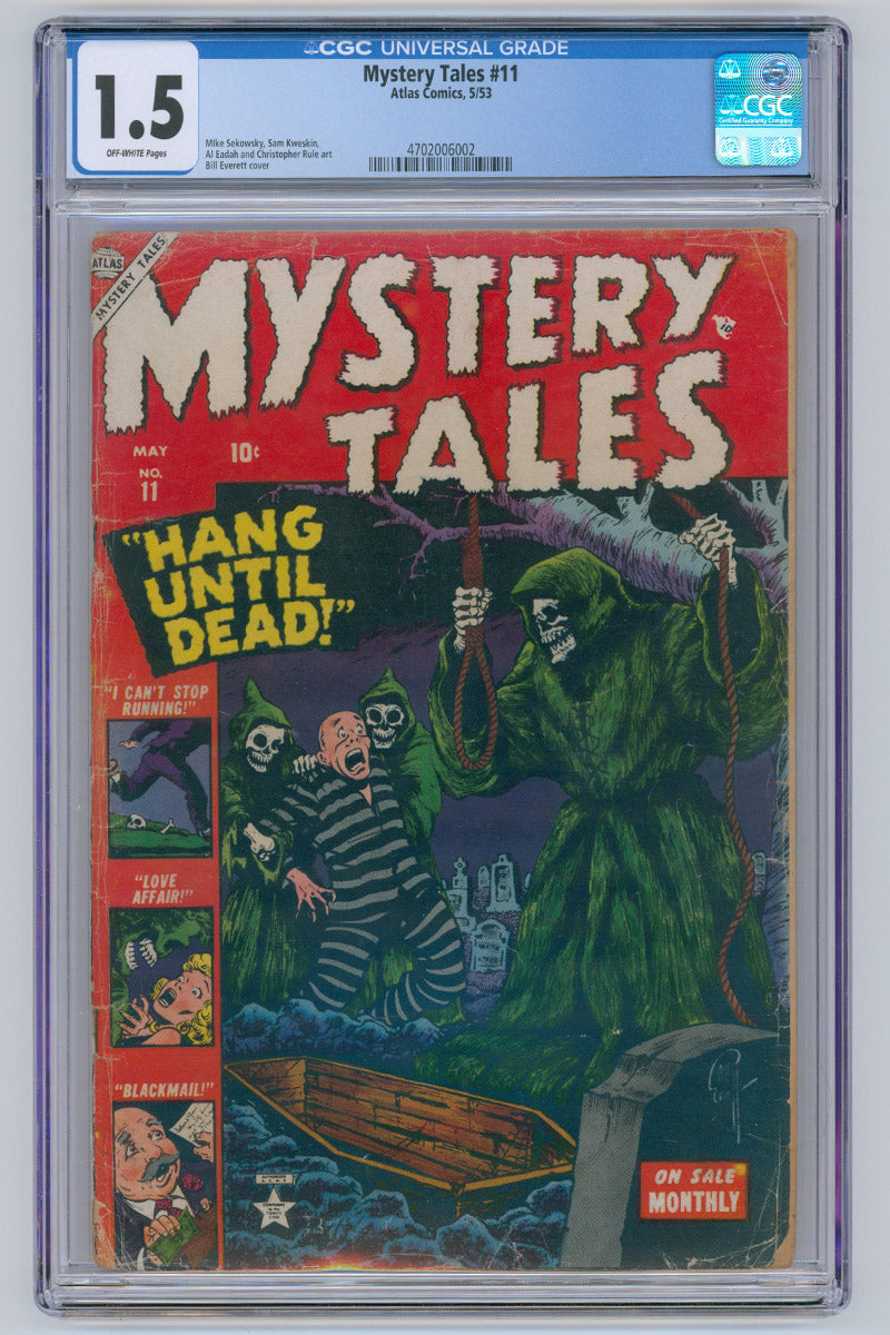 Mystery Tales 11 - Atlas Comics Pre-Code Horror - 1953 CGC 1.5