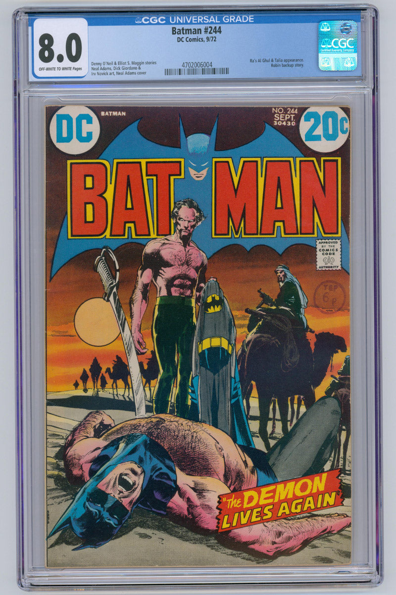 Batman 0244 - Neal Adams Cover - 1972 CGC 8.0
