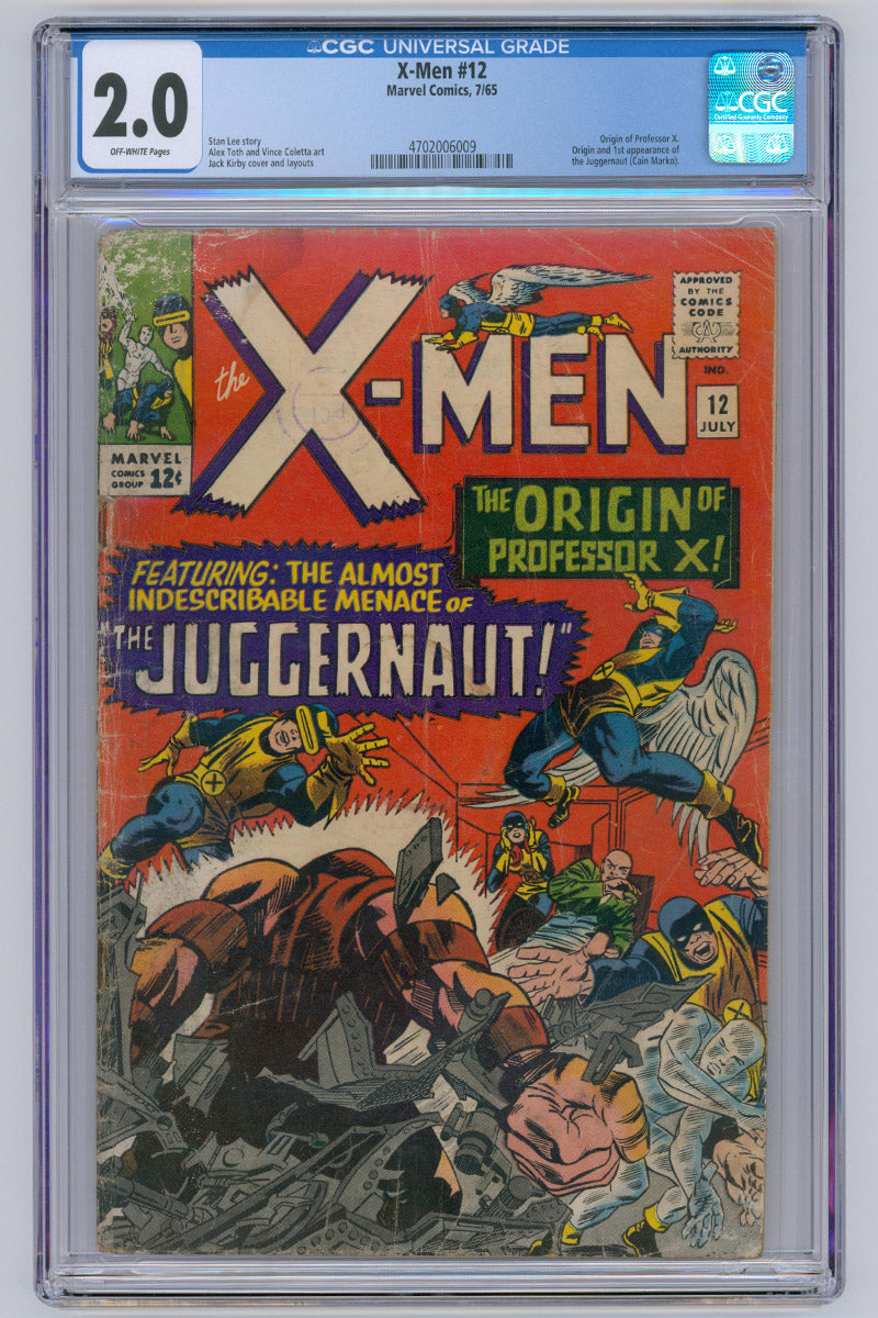X-Men Vol 1. 012 - 1st App. Juggernaut - 1965 CGC 2.0