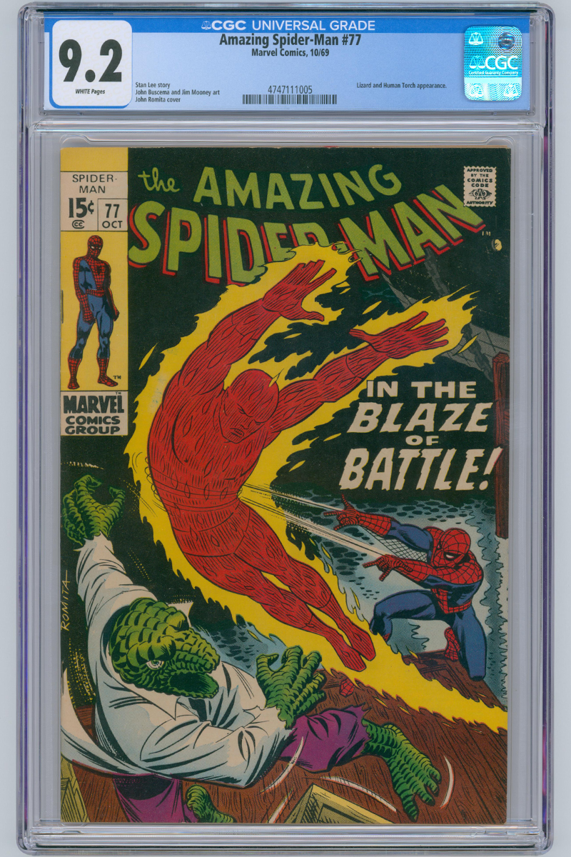 Amazing Spider-Man Vol 1. 077 - 1969 CGC 9.2 WHITE Pages