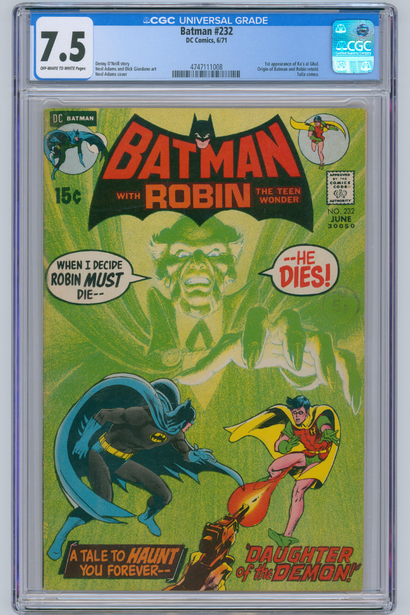 Batman Vol 1. 232 - 1st App. Ra's Al Ghul - 1971 CGC 7.5