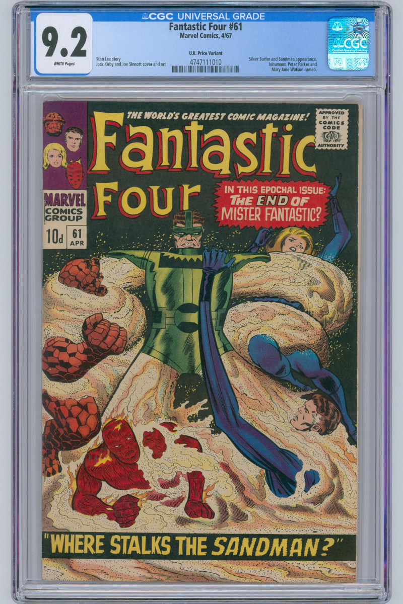 Fantastic Four 061 - 1967 CGC 9.2 WHITE Pages