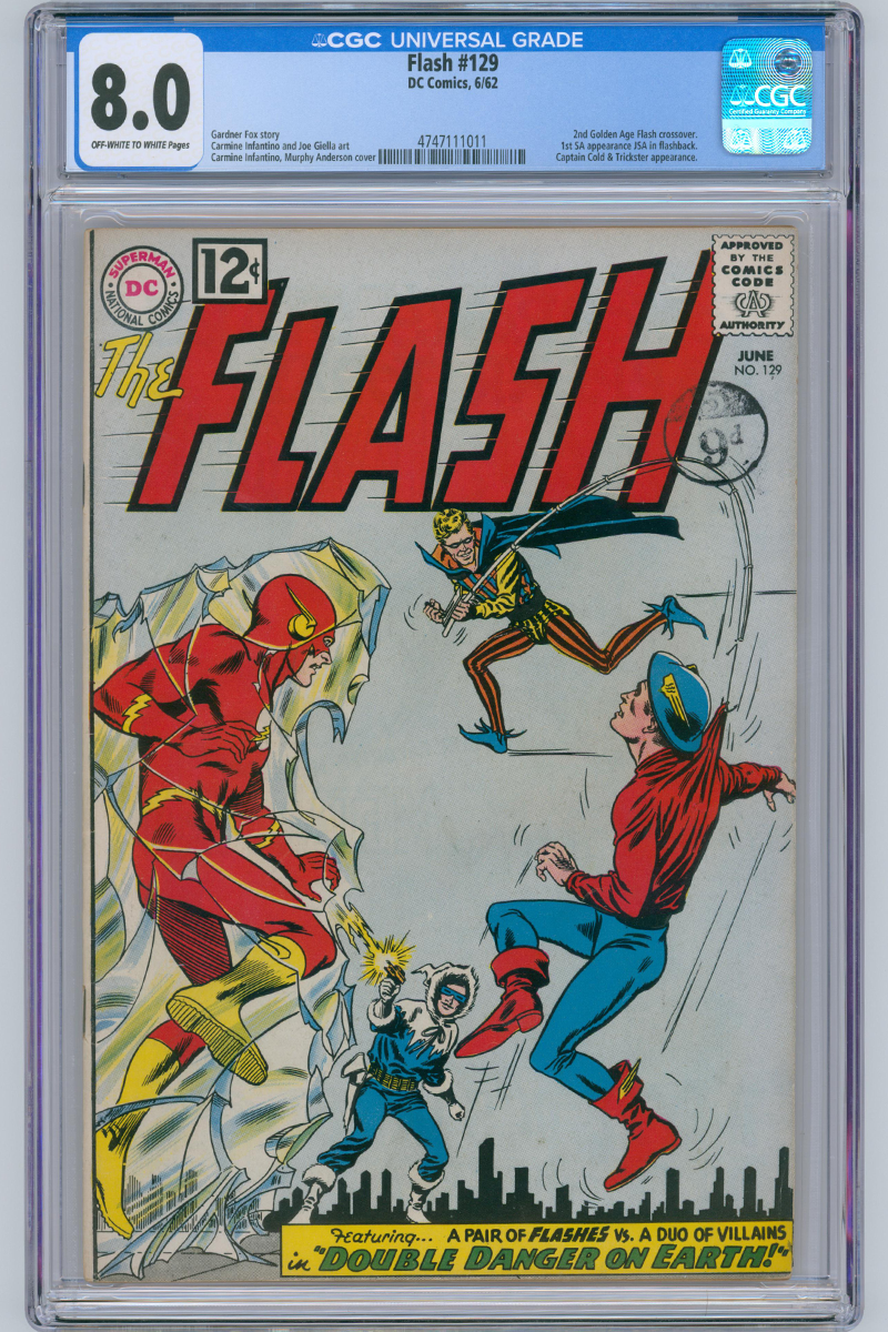 Flash Vol 1. 129 - 2nd GA Flash Crossover - 1962 CGC 8.0