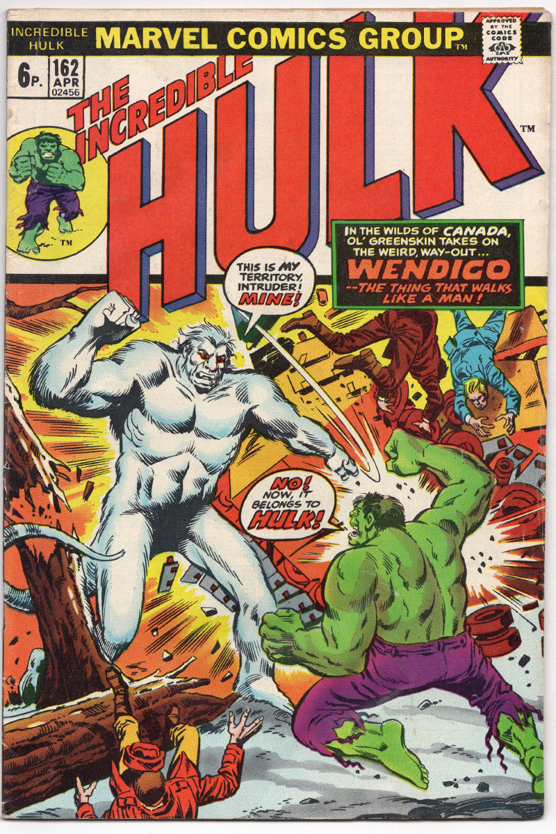 Incredible Hulk 162 1973 1st App Wendigo VG/FN