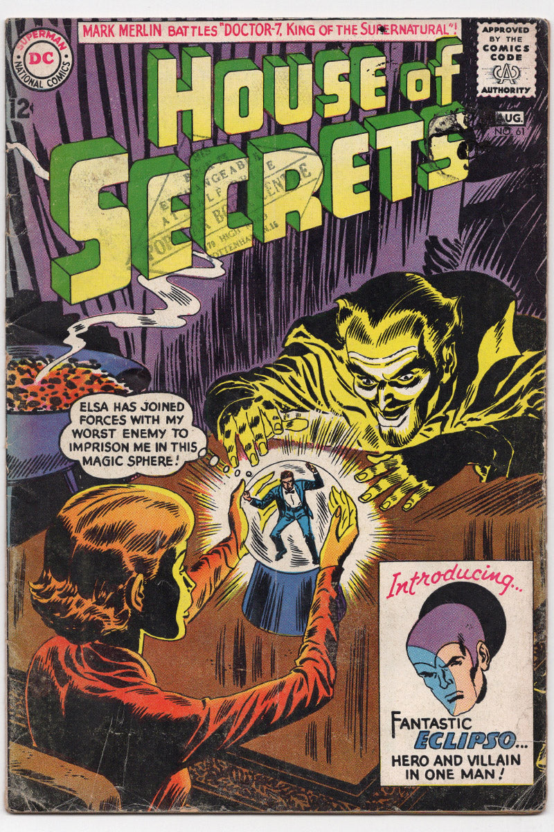 House of Secrets 061 - 1st App. Eclipso - 1963 GD/VG