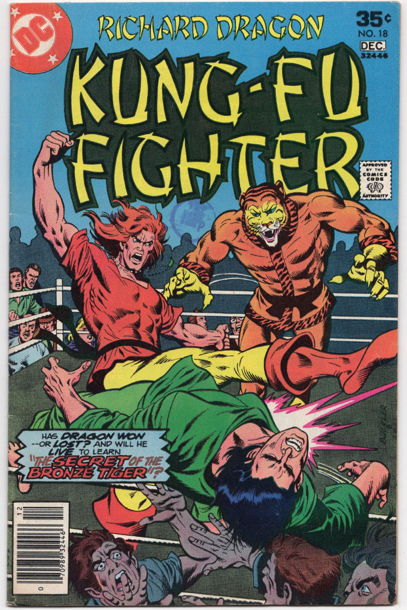 Richard Dragon Kung-Fu Fighter 18 - 1st App. Bronze Tiger in Costume - 1977 FN+