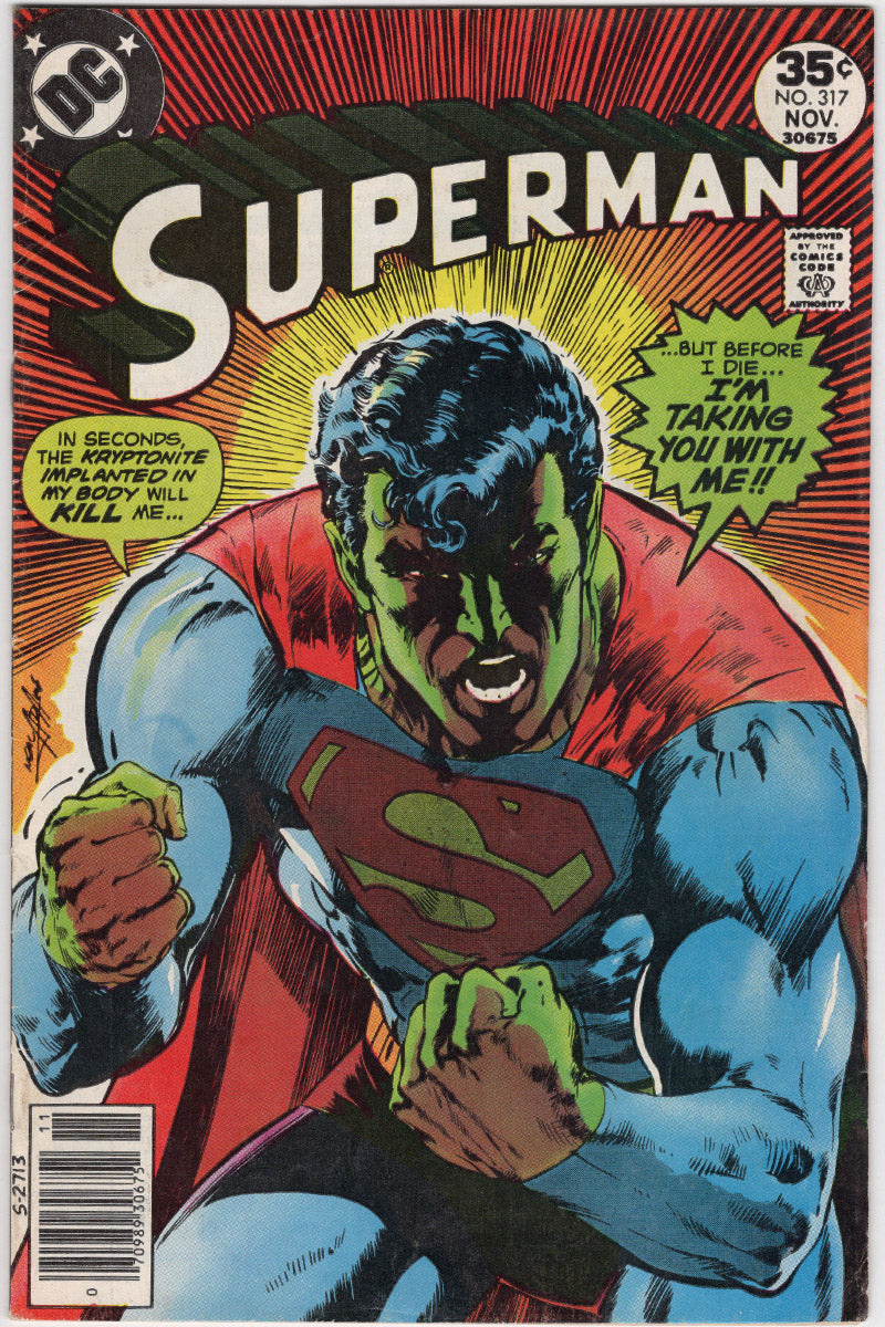 Superman Vol 1. 317 - Neal Adams Cover - 1977 VG+