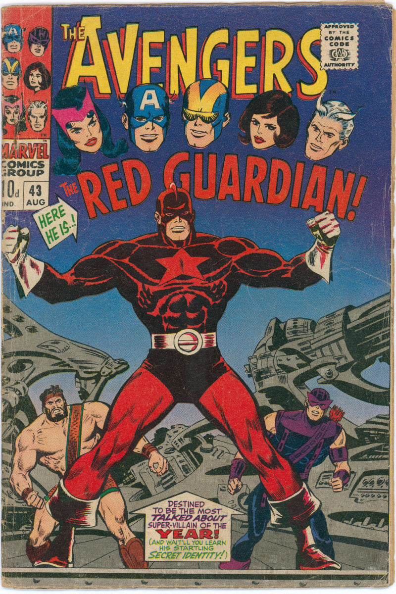 Avengers 043 - 1st App. Red Guardian - 1967 VG-