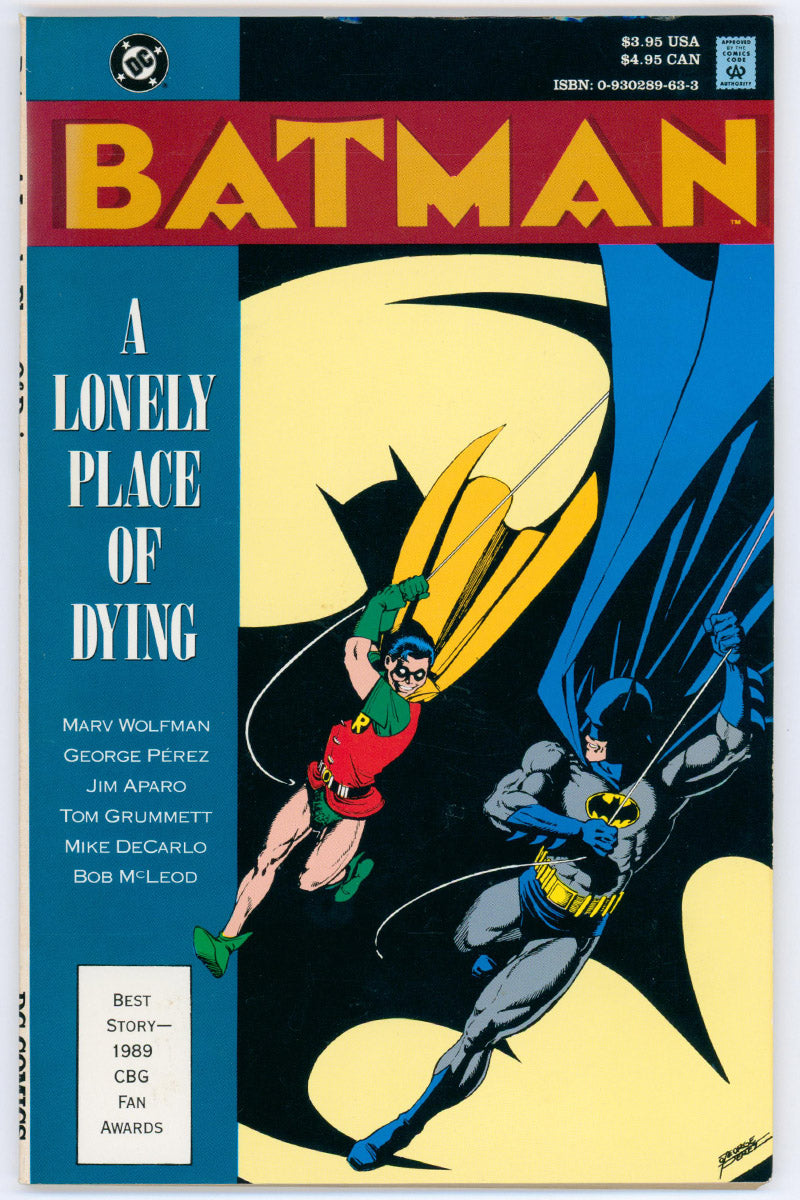 Batman: A Lonely Place Of Dying TPB Graphic Novel - 1990 FN-