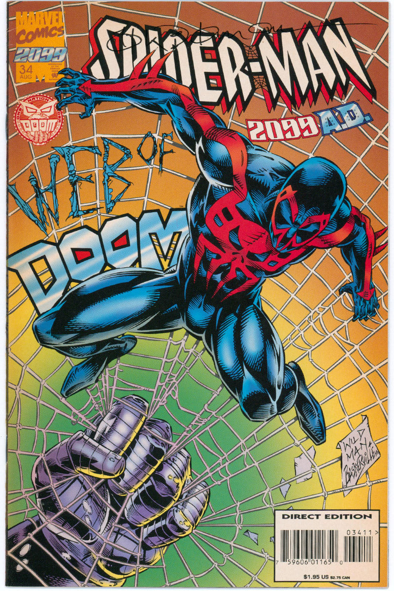 Spider-Man 2099 34 - Signed By Andrew Wildman - 1995 VF+
