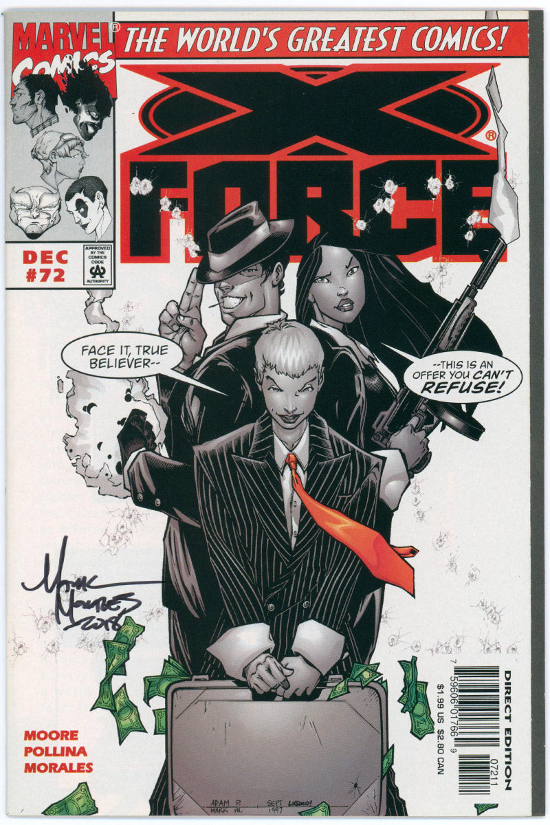 X-Force 072 - Signed by Mark Morales - 1997 VF