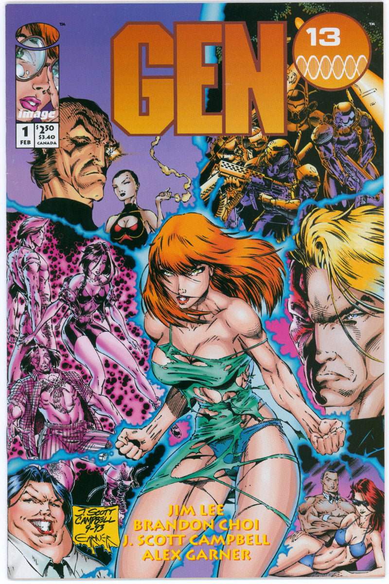 Gen 13 Vol 1. 01 - J. Scott Campbell Cover - 1994 VF+