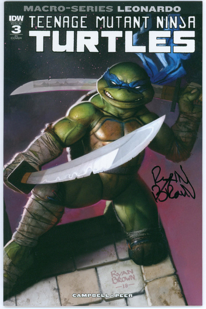 Teenage Mutant Ninja Turtles: Macro-Series 3 - 1:10 Variant Signed By Ryan Brown - 2018 NM-