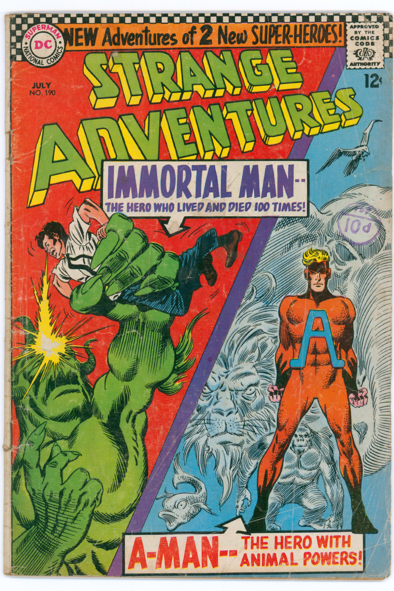 Strange Adventures 190 - 1st App. Animal Man in Costume - 1966 GD/VG
