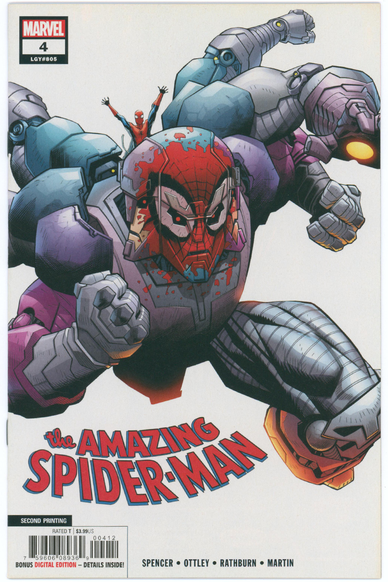 Amazing Spider-Man Vol 5. 04 - 2nd Print Ottley Variant - 2018 NM-