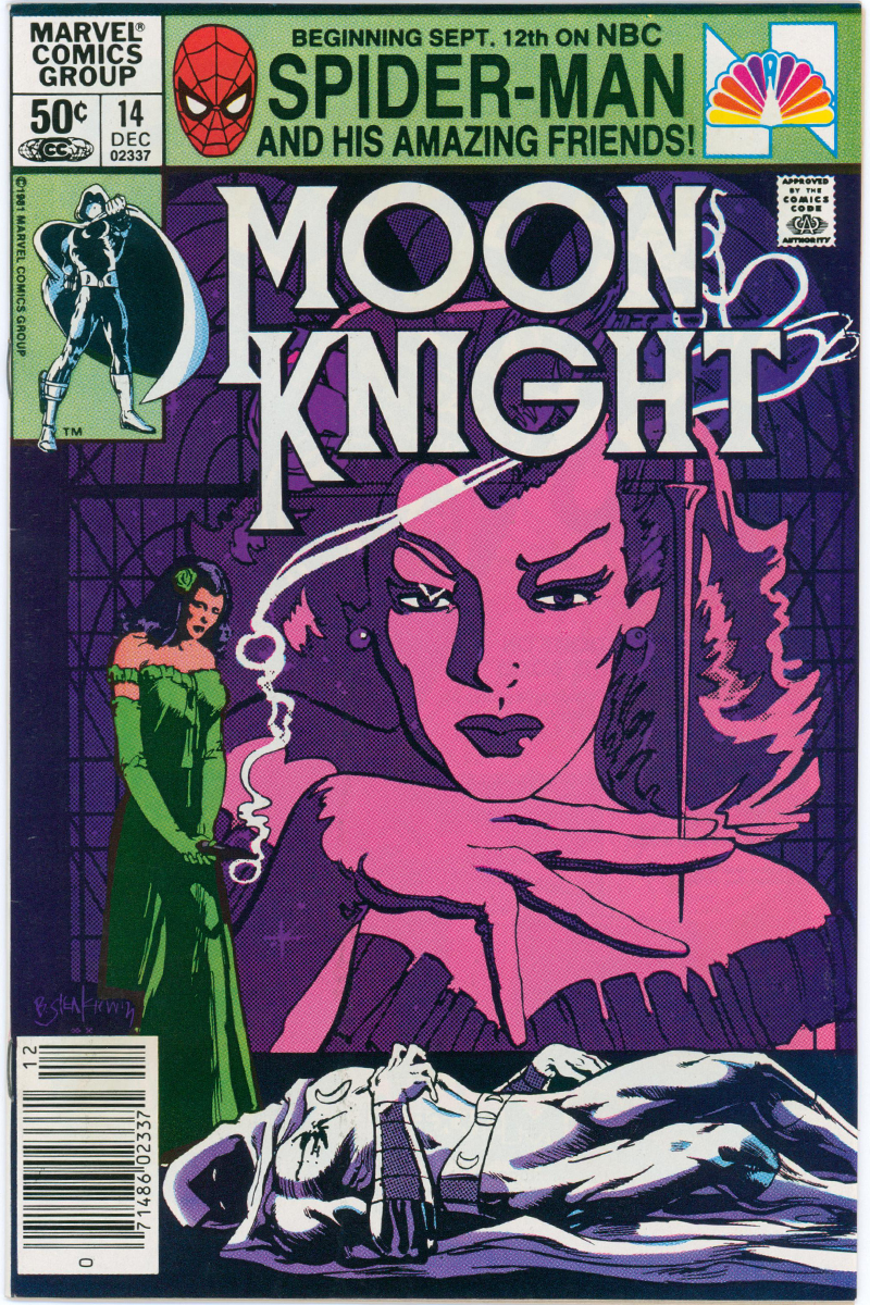 Moon Knight Vol 1. 14 - 1st App. Stained Glass Scarlet, Newsstand Edition - 1981 VF+