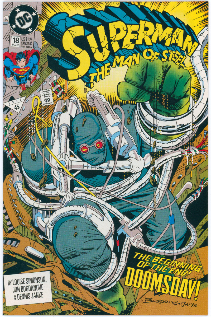 Superman: The Man Of Steel 018 - 1st Full App. Doomsday - 1992 NM-