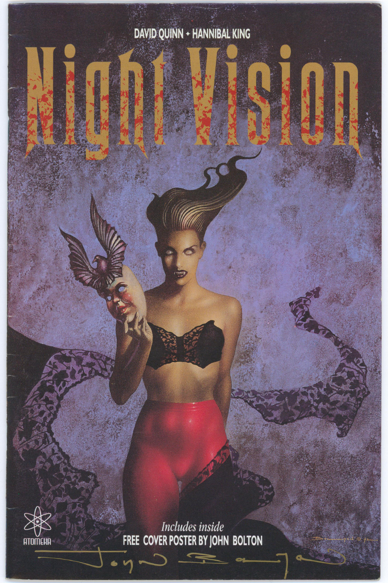 Night Vision 1 - 2x Signed by John Bolton - 1993 FN/VF